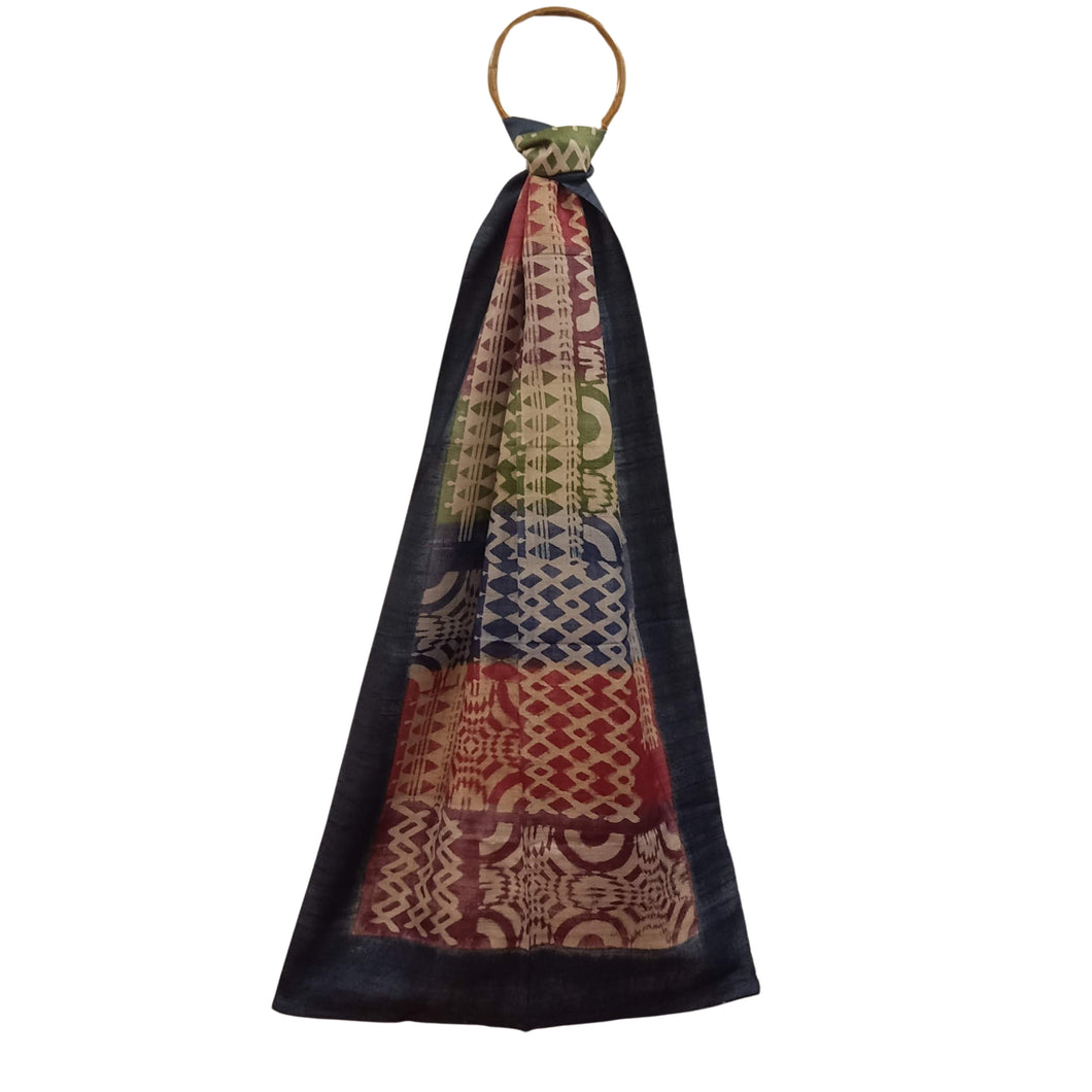 Tassar Multicolour Printed Stole