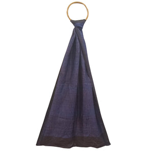 Tassar Navy Blue Stole