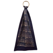 Load image into Gallery viewer, Tassar White &amp; Navy Blue Printed Stole
