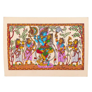 Tussar Radha Krishna Painting