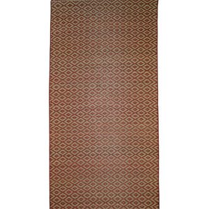 Maroon & Beige Geometric Design Madur Floor Mat