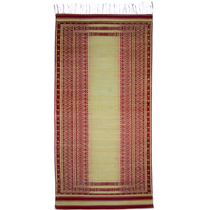 Red Border Design Madur Floor Mat