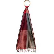 Load image into Gallery viewer, Maroon Dusk Stripe Stole
