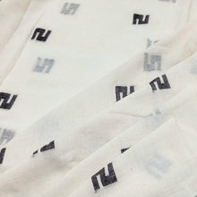 Load image into Gallery viewer, White &amp; Black Jamdani Motif Fabric
