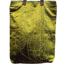 Load image into Gallery viewer, Leafy Elegance Kantha Stitched  Shoulder Bag

