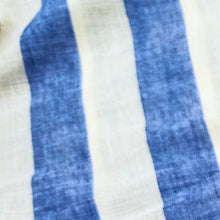 Load image into Gallery viewer, White &amp; Blue Stripes Fabric
