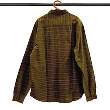 Load image into Gallery viewer, Olive Green Stripes Cotton Shirt
