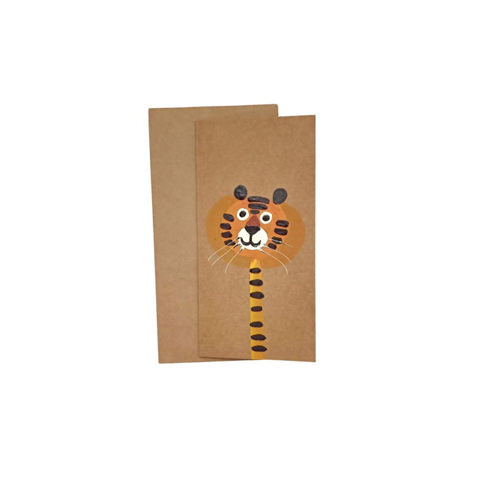 Whiskered Tiger Design Greeting Card