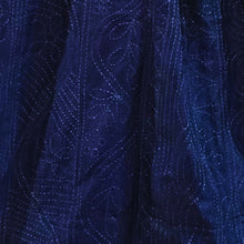 Load image into Gallery viewer, Navy Blue Silk Kantha Stitched Stole
