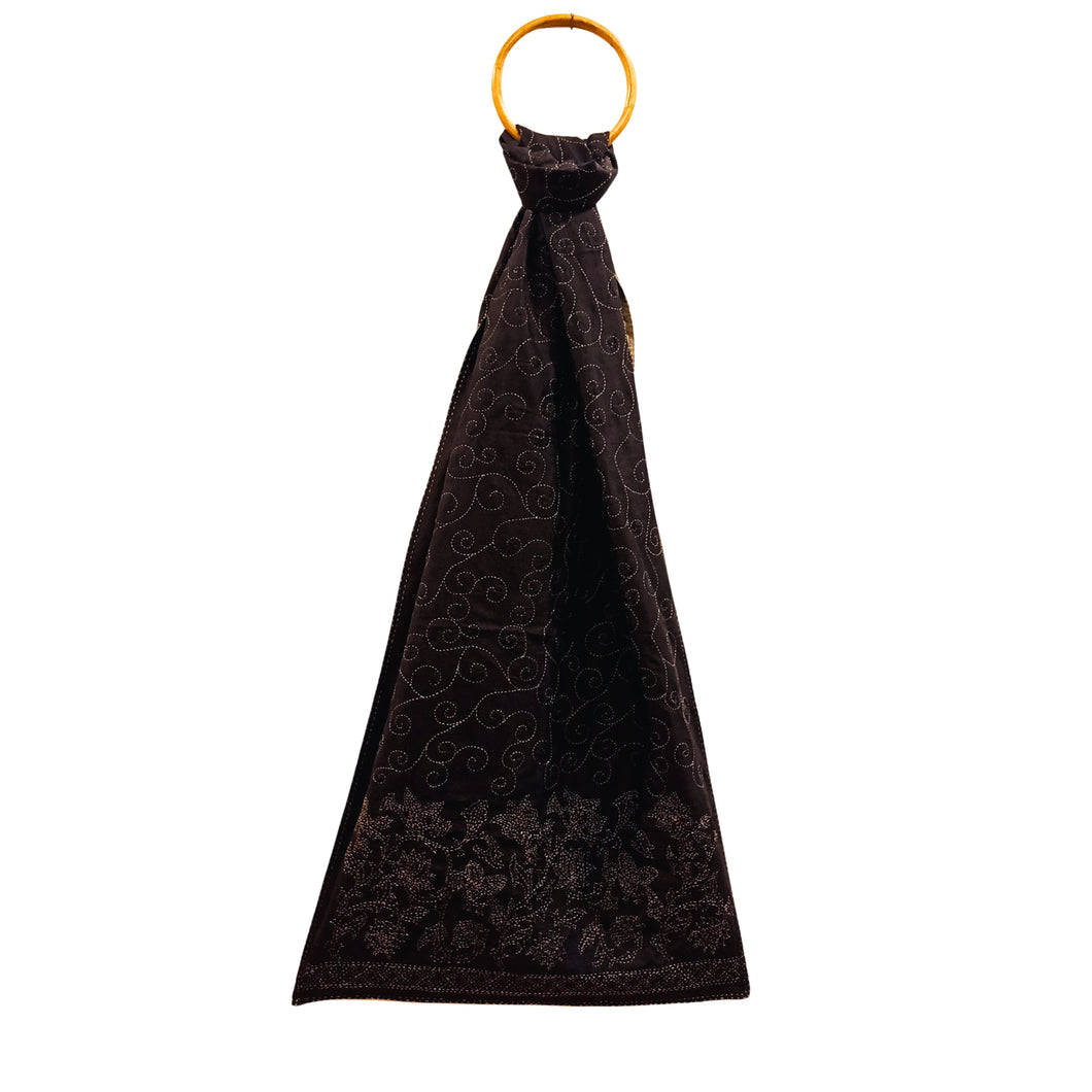 Black & White Silk Reversible Stole