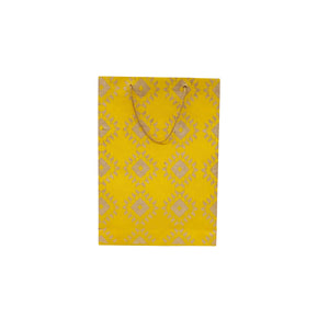 Yellow Diamond Shape Printed Gift Bag