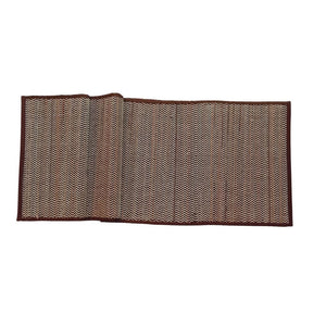 Brown Piping Table Mat With Runner-Set Of 6