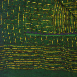 Green & Yellow Stripes Kota Saree