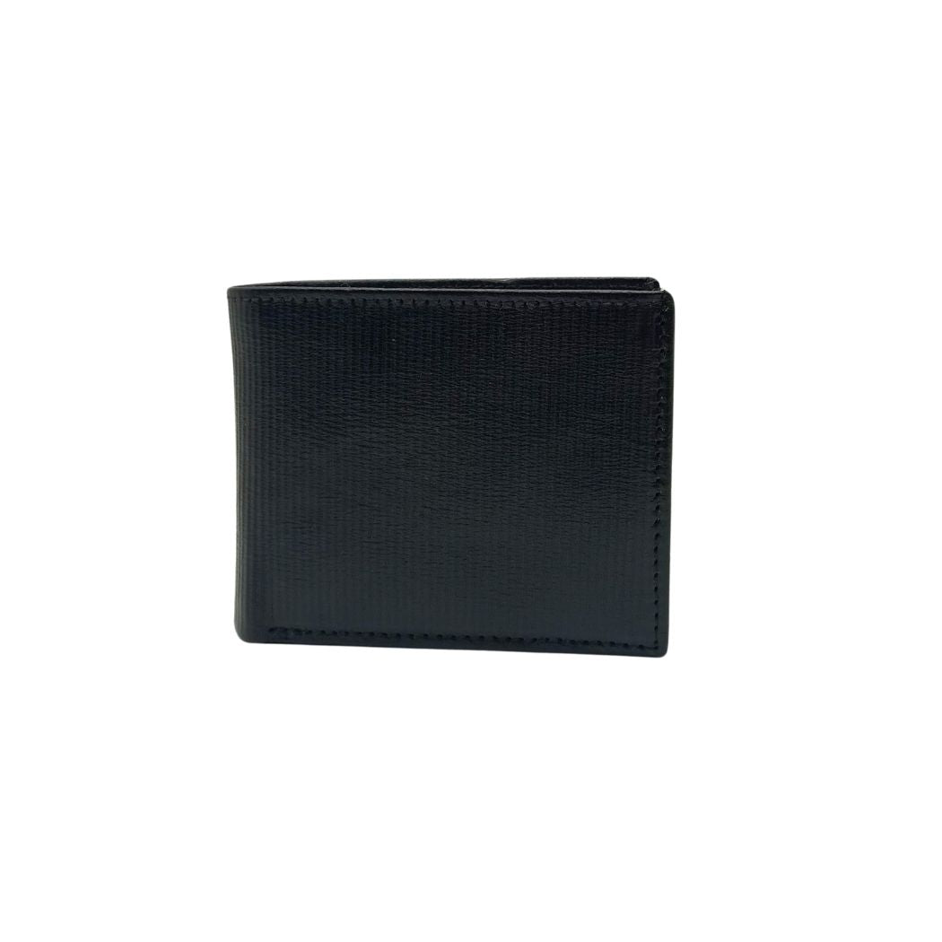 Textured Black Leather Wallet