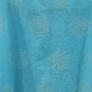 Blue Batik Circle Print Magyar Sleeve Blouse