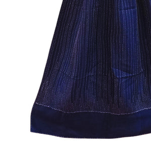 Navy Blue & Black  Silk Reversible Stole