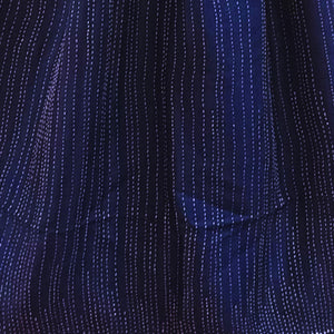 Navy Blue & Black  Silk Reversible Stole