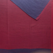 Load image into Gallery viewer, Maroon &amp; Blue Checks Cotton Saree With Blouse Piece
