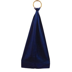 Grey & Navy Blue Silk Reversible Stole