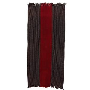 Black & Maroon Floor Rug