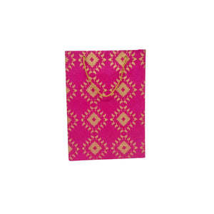 Pink Diamond Shape Printed Gift Bag