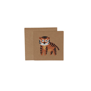 Standing Tiger Design Greeting Card With Envelope