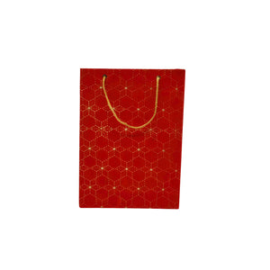 Red Geometric Printed Gift Bag