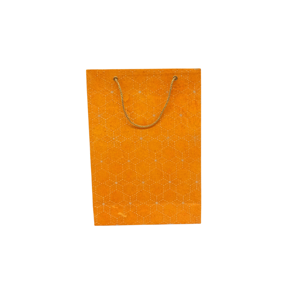 Yellow Geometric Printed Gift Bag