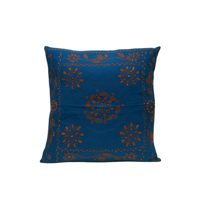 Floral & Leaves Design Cushion Cover