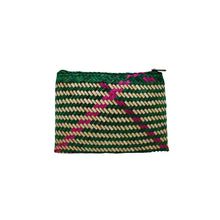 Load image into Gallery viewer, Green,Pink &amp; Beige Coloured Pouch With Zip
