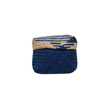 Load image into Gallery viewer, Navy blue &amp; Beige Pouch With Flap
