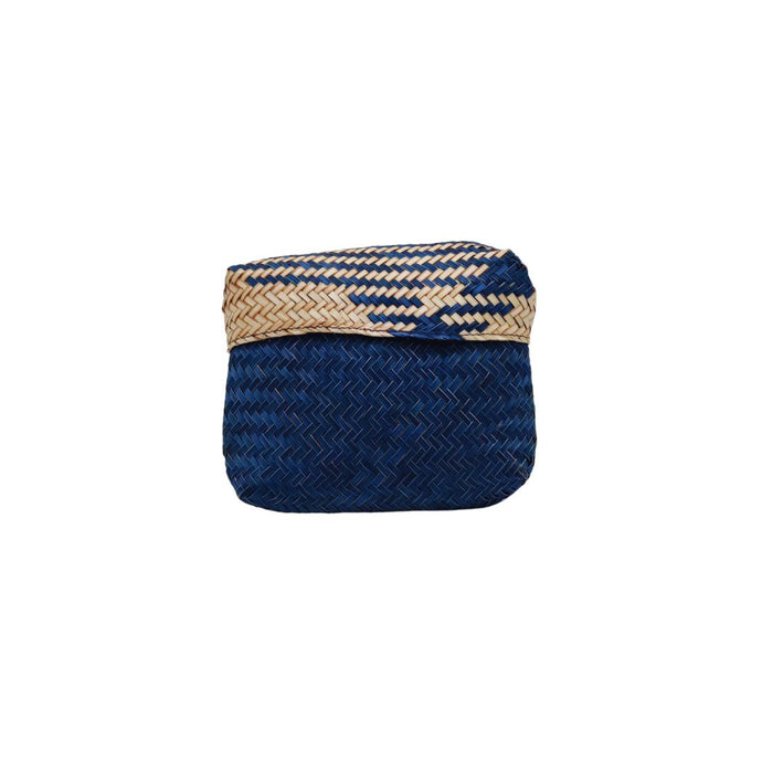 Navy blue & Beige Pouch With Flap