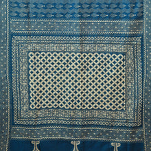 Load image into Gallery viewer, Royal Blue With White Kantha Stitched Saree
