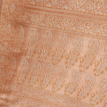 Load image into Gallery viewer, Light Peach Handwoven Banarasi Silk Stole
