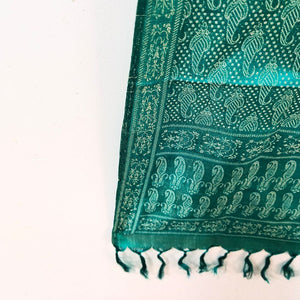 Sea Green Handwoven Banarasi Silk Stole