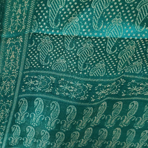 Sea Green Handwoven Banarasi Silk Stole