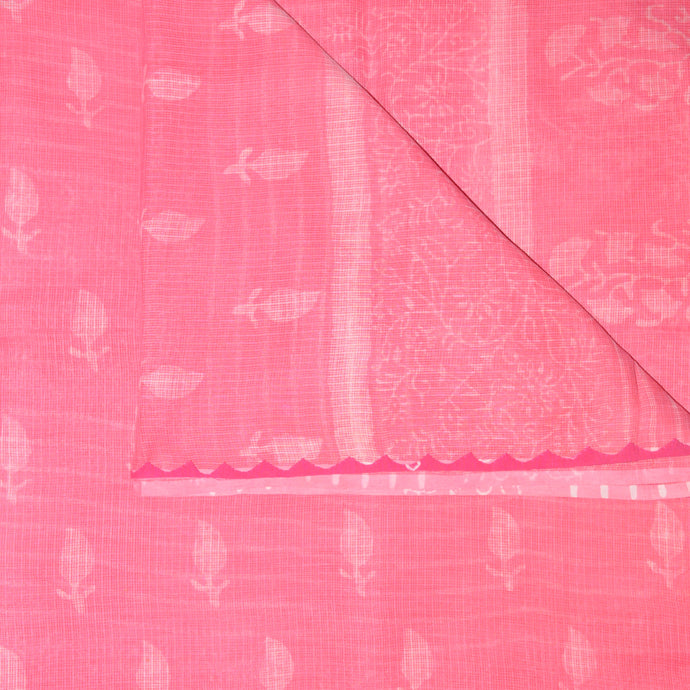 Pink & White Kota Saree