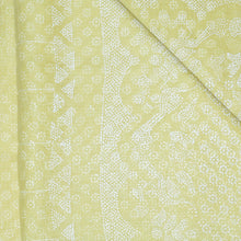 Load image into Gallery viewer, Lime Yellow &amp; White Kota Saree
