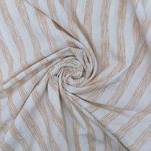 Load image into Gallery viewer, White &amp; Brown Stripes Fabric
