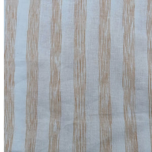 White & Brown Stripes Fabric