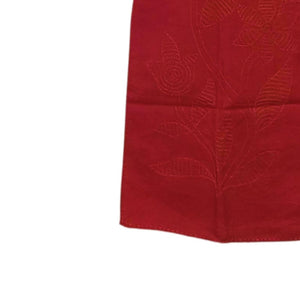 Red Kantha Embroidery Stole