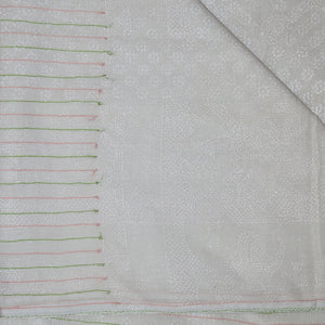 White With Multicoloured Stripe Kota Saree