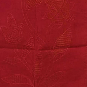 Red Kantha Embroidery Stole