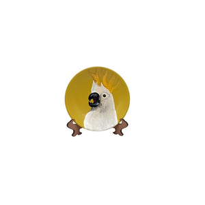 White Bird Design Plate With Stand