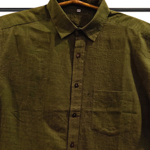 Olive Green Cotton Shirt