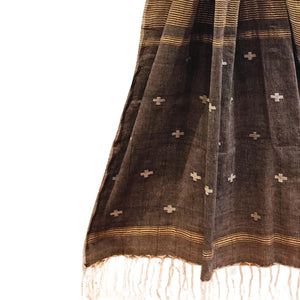 Zari Stripes Jamdani Motif Stole