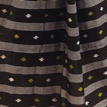 Load image into Gallery viewer, Black With White Jamdani Motif Stole
