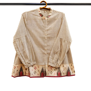 Checks Jamdani Border Top