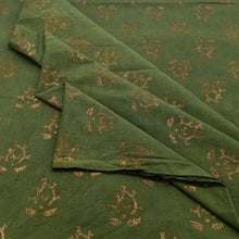Load image into Gallery viewer, Olive Green Golden Printed Fabric
