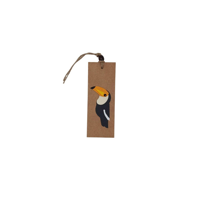 Black With Yellow Beak Bird Design Bookmark